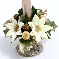 1 Poinsettias candle ring