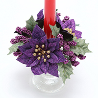 1 POINSETTIA CANDLE RING